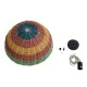 Boho Κρεμαστό Φωτιστικό CABALLEROS Μονόφωτο 1 x E27 AC220-240V IP20 - Φ40 x Υ20cm - Πράσινο με Κίτρινο και Κόκκινο Ξύλινο Μπαμπού Πλέγμα Καμπάνα GloboStar® CABALLEROS 02060 Boho Κρεμαστό Φωτιστικό Καμπάνα Μονόφωτο 1 x E27 IP20 Πολύχρωμο Ξύλο - Μ40 x Π40 x Υ20cm