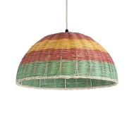 Boho Κρεμαστό Φωτιστικό CABALLEROS Μονόφωτο 1 x E27 AC220-240V IP20 - Φ40 x Υ20cm - Πράσινο με Κίτρινο και Κόκκινο Ξύλινο Μπαμπού Πλέγμα Καμπάνα Boho Κρεμαστό Φωτιστικό CABALLEROS Μονόφωτο 1 x E27 AC220-240V IP20 - Φ40 x Υ20cm - Πράσινο με Κίτρινο και Κόκκινο Ξύλινο Μπαμπού Πλέγμα Καμπάνα