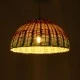 Boho Κρεμαστό Φωτιστικό CABALLEROS Μονόφωτο 1 x E27 AC220-240V IP20 - Φ40 x Υ20cm - Πράσινο με Κίτρινο και Κόκκινο Ξύλινο Μπαμπού Πλέγμα Καμπάνα GloboStar® CABALLEROS 02060 Boho Κρεμαστό Φωτιστικό Καμπάνα Μονόφωτο 1 x E27 IP20 Πολύχρωμο Ξύλο - Μ40 x Π40 x Υ20cm