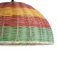 Boho Κρεμαστό Φωτιστικό CABALLEROS Μονόφωτο 1 x E27 AC220-240V IP20 - Φ40 x Υ20cm - Πράσινο με Κίτρινο και Κόκκινο Ξύλινο Μπαμπού Πλέγμα Καμπάνα GloboStar® CABALLEROS 02060 Boho Κρεμαστό Φωτιστικό Καμπάνα Μονόφωτο 1 x E27 IP20 Πολύχρωμο Ξύλο - Μ40 x Π40 x Υ20cm
