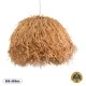 GloboStar® GUADELOUPE 02155 Boho Κρεμαστό Φωτιστικό Καμπάνα Μονόφωτο 1 x E27 IP20 Καφέ Ράφια - Μ80 x Π80 x Υ60cm