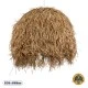 GloboStar® GUADELOUPE 02159 Boho Κρεμαστό Φωτιστικό Καμπάνα Μονόφωτο 1 x E27 IP20 Μπεζ Ράφια - Μ120 x Π120 x Υ100cm