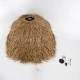 GloboStar® GUADELOUPE 02159 Boho Κρεμαστό Φωτιστικό Καμπάνα Μονόφωτο 1 x E27 IP20 Μπεζ Ράφια - Μ120 x Π120 x Υ100cm