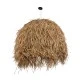 GloboStar® GUADELOUPE 02159 Boho Κρεμαστό Φωτιστικό Καμπάνα Μονόφωτο 1 x E27 IP20 Μπεζ Ράφια - Μ120 x Π120 x Υ100cm