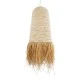 GloboStar® LETA 02171 Boho Κρεμαστό Φωτιστικό Πλέγμα Μονόφωτο 1 x E27 IP20 Μπεζ Ράφια - Μ50 x Π50 x Υ150cm