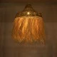 GloboStar® PORTOFERRAIO 02186 Boho Κρεμαστό Φωτιστικό Πλέγμα Μονόφωτο 1 x E27 IP20 Μπεζ Ράφια - Μ80 x Π80 x Υ120cm