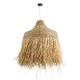 GloboStar® PORTOFERRAIO 02186 Boho Κρεμαστό Φωτιστικό Πλέγμα Μονόφωτο 1 x E27 IP20 Μπεζ Ράφια - Μ80 x Π80 x Υ120cm