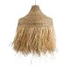 GloboStar® PORTOFERRAIO 02186 Boho Κρεμαστό Φωτιστικό Πλέγμα Μονόφωτο 1 x E27 IP20 Μπεζ Ράφια - Μ80 x Π80 x Υ120cm