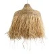 GloboStar® PORTOFERRAIO 02186 Boho Κρεμαστό Φωτιστικό Πλέγμα Μονόφωτο 1 x E27 IP20 Μπεζ Ράφια - Μ80 x Π80 x Υ120cm