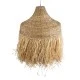 GloboStar® PORTOFERRAIO 02186 Boho Κρεμαστό Φωτιστικό Πλέγμα Μονόφωτο 1 x E27 IP20 Μπεζ Ράφια - Μ80 x Π80 x Υ120cm
