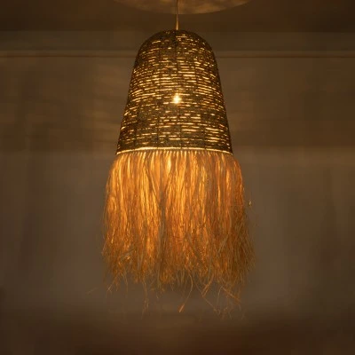 Boho Κρεμαστό Φωτιστικό PORTOFERRAIO Μονόφωτο 1 x E27 AC220-240V IP20 - Φ60 x Υ120cm - Μπεζ Φυσική Ράφια Νήμα Πλέγμα Καμπάνα GloboStar® PORTOFERRAIO 02190 Boho Κρεμαστό Φωτιστικό Πλέγμα Μονόφωτο 1 x E27 IP20 Μπεζ Ράφια - Μ60 x Π60 x Υ120cm