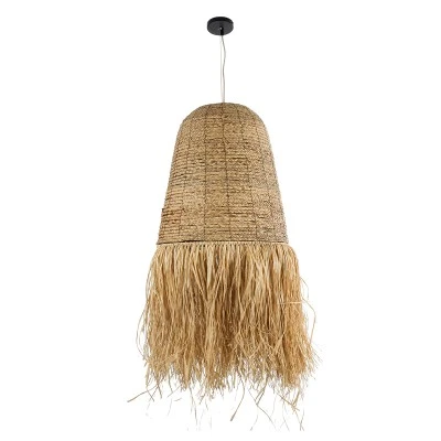 Boho Κρεμαστό Φωτιστικό PORTOFERRAIO Μονόφωτο 1 x E27 AC220-240V IP20 - Φ60 x Υ120cm - Μπεζ Φυσική Ράφια Νήμα Πλέγμα Καμπάνα GloboStar® PORTOFERRAIO 02190 Boho Κρεμαστό Φωτιστικό Πλέγμα Μονόφωτο 1 x E27 IP20 Μπεζ Ράφια - Μ60 x Π60 x Υ120cm
