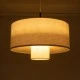 GloboStar® MARIGOLD 02226 Boho Κρεμαστό Φωτιστικό Οροφής Μονόφωτο 1 x E27 AC220-240V IP20 - Φ48 x Υ27cm - Λευκό Ύφασμα Καμπάνα