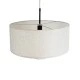 GloboStar® MARIGOLD 02226 Boho Κρεμαστό Φωτιστικό Οροφής Μονόφωτο 1 x E27 AC220-240V IP20 - Φ48 x Υ27cm - Λευκό Ύφασμα Καμπάνα