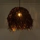 Boho Κρεμαστό Φωτιστικό GUADELOUPE Μονόφωτο 1 x E27 AC220-240V IP20 - Φ50 x Υ40cm - Καφέ Σκούρο Φυσική Ράφια Νήμα Πλέγμα Καμπάνα GloboStar® GUADELOUPE 02293 Boho Κρεμαστό Φωτιστικό Καμπάνα Μονόφωτο 1 x E27 IP20 Καφέ Ράφια - Μ50 x Π50 x Υ40cm