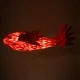 GloboStar® GOURAMI 02361 Boho Κρεμαστό Φωτιστικό Οροφής Μονόφωτο 1 x E27 AC220-240V IP20 - Μ100 x Π72 x Υ36cm - Κόκκινο Λεπτό Φύλλο Ξύλου Πλέγμα - 5 Χρόνια Εγγύηση