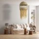 Boho Κρεμαστό Φωτιστικό SAINTLUCIA Μονόφωτο 1 x E27 AC220-240V IP20 - Φ66 x Υ120cm - Χακί Σχοινί με Μπεζ Φυσική Ράφια Νήμα Πλεγμα Καμπάνα GloboStar® SAINTLUCIA 02161 Boho Κρεμαστό Φωτιστικό Πλεγμα Μονόφωτο 1 x E27 IP20 Μπεζ Ράφια - Μ66 x Π66 x Υ120cm