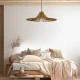 Boho Κρεμαστό Φωτιστικό PALERMO Μονόφωτο 1 x E27 AC220-240V IP20 - Φ60 x Υ18cm - Μπεζ Καφέ Ξύλινο Μπαμπού Πλέγμα GloboStar® PALERMO 02310 Boho Κρεμαστό Φωτιστικό Πλέγμα Μονόφωτο 1 x E27 IP20 Καφέ Ξύλο - Μ60 x Π60 x Υ18cm