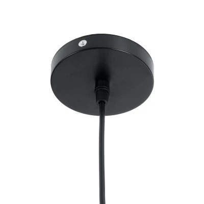 GloboStar® CAMBER 01016 Vintage Κρεμαστό Φωτιστικό Πλέγμα Μονόφωτο 1 x E27 IP20 Μαύρο & Χρυσό Μέταλλο - Μ12 x Π12 x Υ18cm