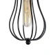GloboStar® CAMBER 01016 Vintage Κρεμαστό Φωτιστικό Πλέγμα Μονόφωτο 1 x E27 IP20 Μαύρο & Χρυσό Μέταλλο - Μ12 x Π12 x Υ18cm
