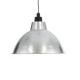 GloboStar® LOUVE 01178 Vintage Κρεμαστό Φωτιστικό Καμπάνα Μονόφωτο 1 x E27 IP20 Ασημί & Μαύρο Μέταλλο - Μ40 x Π40 x Y30cm