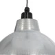 GloboStar® LOUVE 01178 Vintage Κρεμαστό Φωτιστικό Καμπάνα Μονόφωτο 1 x E27 IP20 Ασημί & Μαύρο Μέταλλο - Μ40 x Π40 x Y30cm