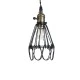 GloboStar® FLOWER IRON RUST 01181 Vintage Κρεμαστό Φωτιστικό Πλέγμα Μονόφωτο 1 x E27 IP20 Μαύρο Μέταλλο - Μ10 x Π10 x Υ20cm