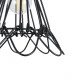 GloboStar® FLOWER IRON RUST 01181 Vintage Κρεμαστό Φωτιστικό Πλέγμα Μονόφωτο 1 x E27 IP20 Μαύρο Μέταλλο - Μ10 x Π10 x Υ20cm