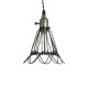 GloboStar® FLOWER IRON RUST 01181 Vintage Κρεμαστό Φωτιστικό Πλέγμα Μονόφωτο 1 x E27 IP20 Μαύρο Μέταλλο - Μ10 x Π10 x Υ20cm