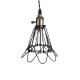 GloboStar® FLOWER IRON RUST 01181 Vintage Κρεμαστό Φωτιστικό Πλέγμα Μονόφωτο 1 x E27 IP20 Μαύρο Μέταλλο - Μ10 x Π10 x Υ20cm