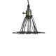 GloboStar® FLOWER IRON RUST 01181 Vintage Κρεμαστό Φωτιστικό Πλέγμα Μονόφωτο 1 x E27 IP20 Μαύρο Μέταλλο - Μ10 x Π10 x Υ20cm