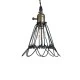 GloboStar® FLOWER IRON RUST 01181 Vintage Κρεμαστό Φωτιστικό Πλέγμα Μονόφωτο 1 x E27 IP20 Μαύρο Μέταλλο - Μ10 x Π10 x Υ20cm