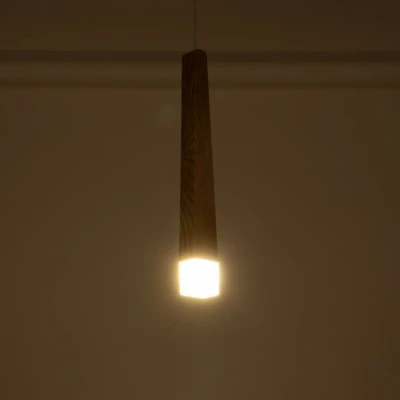 Μοντέρνο Κρεμαστό Φωτιστικό Οροφής LED CALISTA AC220-240V IP20 - Μ4 x Π3 x Υ33cm - Μπεζ Ξύλινο - Θερμό Λευκό 3000K GloboStar® CALISTA 01252 Μοντέρνο Κρεμαστό Φωτιστικό Ανάρτηση Μονόφωτο 1 x G4 IP20 Μπεζ Ξύλο - Μ4 x Π3 x Υ33cm