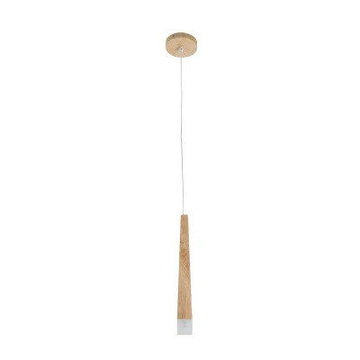 Μοντέρνο Κρεμαστό Φωτιστικό Οροφής LED CALISTA AC220-240V IP20 - Μ4 x Π3 x Υ33cm - Μπεζ Ξύλινο - Θερμό Λευκό 3000K GloboStar® CALISTA 01252 Μοντέρνο Κρεμαστό Φωτιστικό Ανάρτηση Μονόφωτο 1 x G4 IP20 Μπεζ Ξύλο - Μ4 x Π3 x Υ33cm