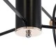 Μοντέρνο φωτιστικό οροφής NEXUS πολύφωτο E27 AC 220-240V μαύρο με χρυσές λεπτομέρειες μεταλλικό Ø46xY74cm
