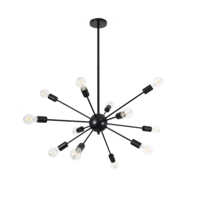 Μοντέρνο φωτιστικό οροφής MILANO πολύφωτο AC 220-240V μαύρο μεταλλικό Φ80xY78cm Μοντέρνο φωτιστικό οροφής MILANO πολύφωτο AC 220-240V μαύρο μεταλλικό Φ80xY78cm