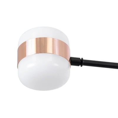GloboStar® ORNATE 01553 Φωτιστικό Οροφής LED 104W lm ° AC 220-240V IP20 Φυσικό Λευκό 4500k Μαύρο & Χάλκινο Μέταλλο με Λευκό Πλαστικό - Μ65 x Π65 x Υ70cm - 2 Xρόνια Εγγύηση