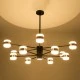 GloboStar® ORNATE 01553 Φωτιστικό Οροφής LED 104W lm ° AC 220-240V IP20 Φυσικό Λευκό 4500k Μαύρο & Χάλκινο Μέταλλο με Λευκό Πλαστικό - Μ65 x Π65 x Υ70cm - 2 Xρόνια Εγγύηση
