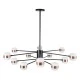 GloboStar® ORNATE 01553 Φωτιστικό Οροφής LED 104W lm ° AC 220-240V IP20 Φυσικό Λευκό 4500k Μαύρο & Χάλκινο Μέταλλο με Λευκό Πλαστικό - Μ65 x Π65 x Υ70cm - 2 Xρόνια Εγγύηση