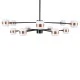 GloboStar® ORNATE 01553 Φωτιστικό Οροφής LED 104W lm ° AC 220-240V IP20 Φυσικό Λευκό 4500k Μαύρο & Χάλκινο Μέταλλο με Λευκό Πλαστικό - Μ65 x Π65 x Υ70cm - 2 Xρόνια Εγγύηση