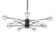 GloboStar® ORNATE 01553 Φωτιστικό Οροφής LED 104W lm ° AC 220-240V IP20 Φυσικό Λευκό 4500k Μαύρο & Χάλκινο Μέταλλο με Λευκό Πλαστικό - Μ65 x Π65 x Υ70cm - 2 Xρόνια Εγγύηση