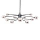 GloboStar® ORNATE 01553 Φωτιστικό Οροφής LED 104W lm ° AC 220-240V IP20 Φυσικό Λευκό 4500k Μαύρο & Χάλκινο Μέταλλο με Λευκό Πλαστικό - Μ65 x Π65 x Υ70cm - 2 Xρόνια Εγγύηση