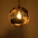 GloboStar® EARTH 01662 Vintage Industrial Κρεμαστό Φωτιστικό Οροφής Μονόφωτο 1 x E27 AC220-240V IP20 - Φ30 x Υ30cm - Καφέ Σκουριά Μεταλλικό Πλέγμα