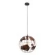 GloboStar® EARTH 01662 Vintage Industrial Κρεμαστό Φωτιστικό Οροφής Μονόφωτο 1 x E27 AC220-240V IP20 - Φ30 x Υ30cm - Καφέ Σκουριά Μεταλλικό Πλέγμα
