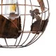 GloboStar® EARTH 01662 Vintage Industrial Κρεμαστό Φωτιστικό Οροφής Μονόφωτο 1 x E27 AC220-240V IP20 - Φ30 x Υ30cm - Καφέ Σκουριά Μεταλλικό Πλέγμα