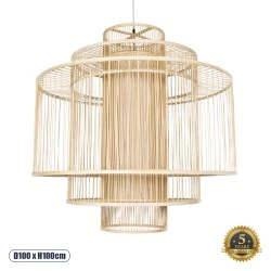 Κρεμαστό φωτιστικό Boho HIBISCUS 1 x E27 AC 220-240V μπεζ με υφασμάτινο καπέλο φυσικού σχεδιασμού Μ100 x Π100 x Υ100 Κρεμαστό φωτιστικό Boho HIBISCUS 1 x E27 AC 220-240V μπεζ με υφασμάτινο καπέλο φυσικού σχεδιασμού Μ100 x Π100 x Υ100