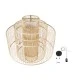 Κρεμαστό φωτιστικό Boho HIBISCUS 1 x E27 AC 220-240V μπεζ με υφασμάτινο καπέλο φυσικού σχεδιασμού Μ100 x Π100 x Υ100