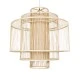 Κρεμαστό φωτιστικό Boho HIBISCUS 1 x E27 AC 220-240V μπεζ με υφασμάτινο καπέλο φυσικού σχεδιασμού Μ100 x Π100 x Υ100