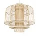 Κρεμαστό φωτιστικό Boho HIBISCUS 1 x E27 AC 220-240V μπεζ με υφασμάτινο καπέλο φυσικού σχεδιασμού Μ100 x Π100 x Υ100