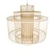 Κρεμαστό φωτιστικό Boho HIBISCUS 1 x E27 AC 220-240V μπεζ με υφασμάτινο καπέλο φυσικού σχεδιασμού Μ100 x Π100 x Υ100